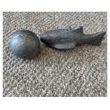 Heavy Lead Fishing Weights Ball & Fish