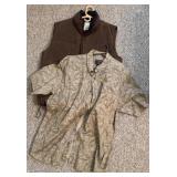 Mens Med Vest & Woolrich Shirt