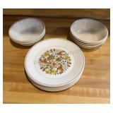 Assorted Corelle plates & bowls