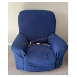 red Lazy boy recliner with cover