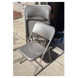 4 metal folding chairs