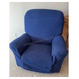 red Lazy boy recliner with cover