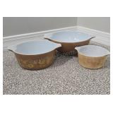 Vintage Pyrex Bowls Early American Pattern.