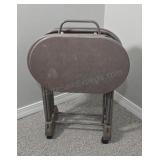Cosco Tray Table Set of 4 w/ Rolling Stand