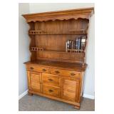 Vintage Buffet Hutch two piece 18x51.5x69 inches