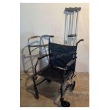 Crutches, walker & wheelchair