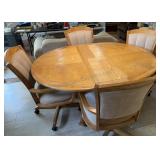 Dining Table & Chairs (1 damaged arm)
