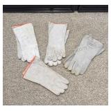 4 Pair of Leather Welding Gloves