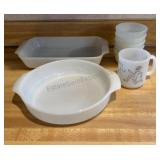 Fire king Milk glass dishware & Mug(not fireking)