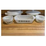 Meadow Green Fire King Dish set