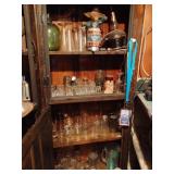 Basement Bar Shelving Area Contents-Need Cleaning