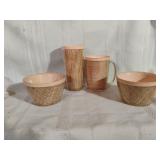Vintage Raffiaware Cups and Bowls