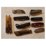 Zippo/Assorted Pocket Knives/Multi Tools