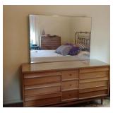 MCM American of Martinsville Dresser w/Glass Top
