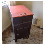 Mid Century Rolling Cabinet 27x14x18