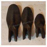 Trio of Cast Iron Shoe Horns - Assorted Sizes