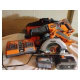 Bag of Rigid Power Tools, Batteries, Charger