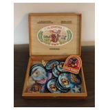 Cigar Box w/Patches, Contents