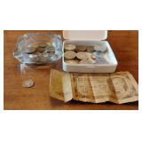 Liberty Dime and Assorted Foreign Coins & More
