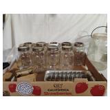 Assorted Quart Mason Jars and More