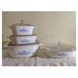 Vintage Corningware Blue Cornflower Casseroles