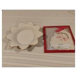Lenox Bowl and Lenox Santa Cookie Press/Ornament