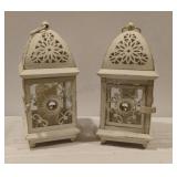 Pair of Small Metal Decorative Lanterns