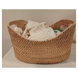 Basket of Assorted Doilies
