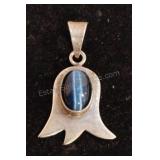 Sterling 925 Pendant with Blue Stone