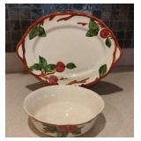 Franciscan Apple Serving Platter and Bowl