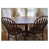 Oak Table and 4 Chair Set