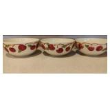 Trio of Franciscan Apple Serving Bowls
