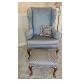 Custom Upholstered Chair w/Foot Rest