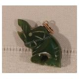Small Jade Elephant Pendant