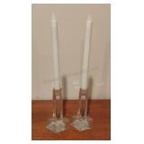 Miller Rogaska Crystal Candlestick Holders w/