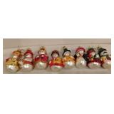 Thomas Pacioni Glass Snowman Ornaments
