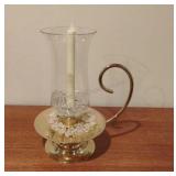 Large Baldwin Brass & Glass Hurricane
