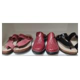 3 Pair Ladies Sandals/Shoes Size 7