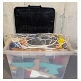 Tote of Paints, Stains & Painting Related Items