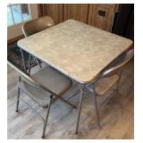 3 Chairs & Folding Table