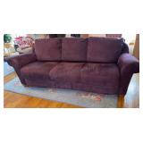 Suede couch 84wide  31deep