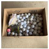 Box of Used Golf Balls 12x17x8 inches full