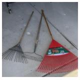 Group of Yard Rakes