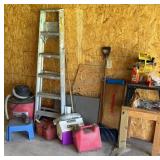 Garage Contents Gas Cans, Ladder & More