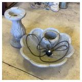 Cement Bird Bath Fountain