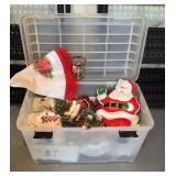 Large Tote of Christmas Decor