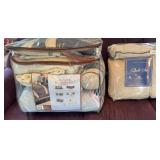 Assorted quilts & decor pillows