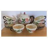 Franciscan Teapot, Cups & Saucers