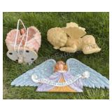 Angel Lamp, Wall Hanger & Figureine