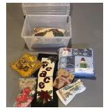 Tote of Christmas Throw Pillows & Decor